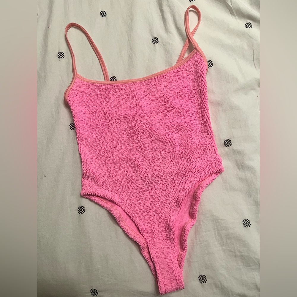 HUNZA G Pamela Swim - Bubblegum Pink  OS